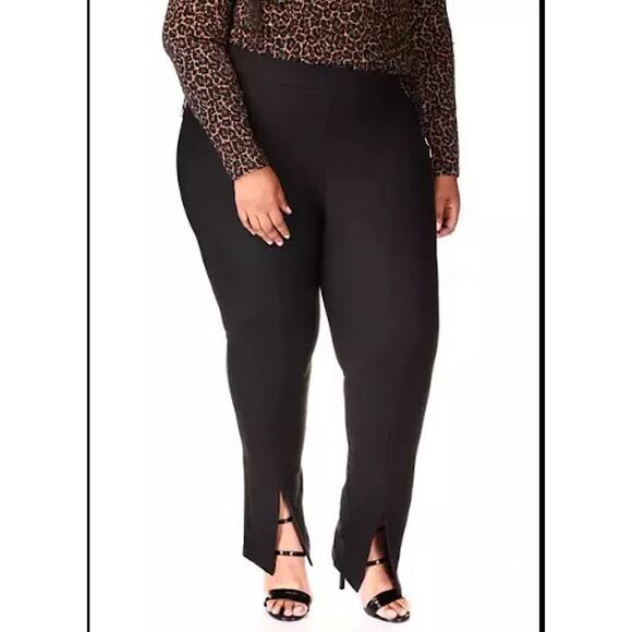 Michael Michael Kors womens plus 3x black split hem leggings new pants dress - Picture 1 of 4